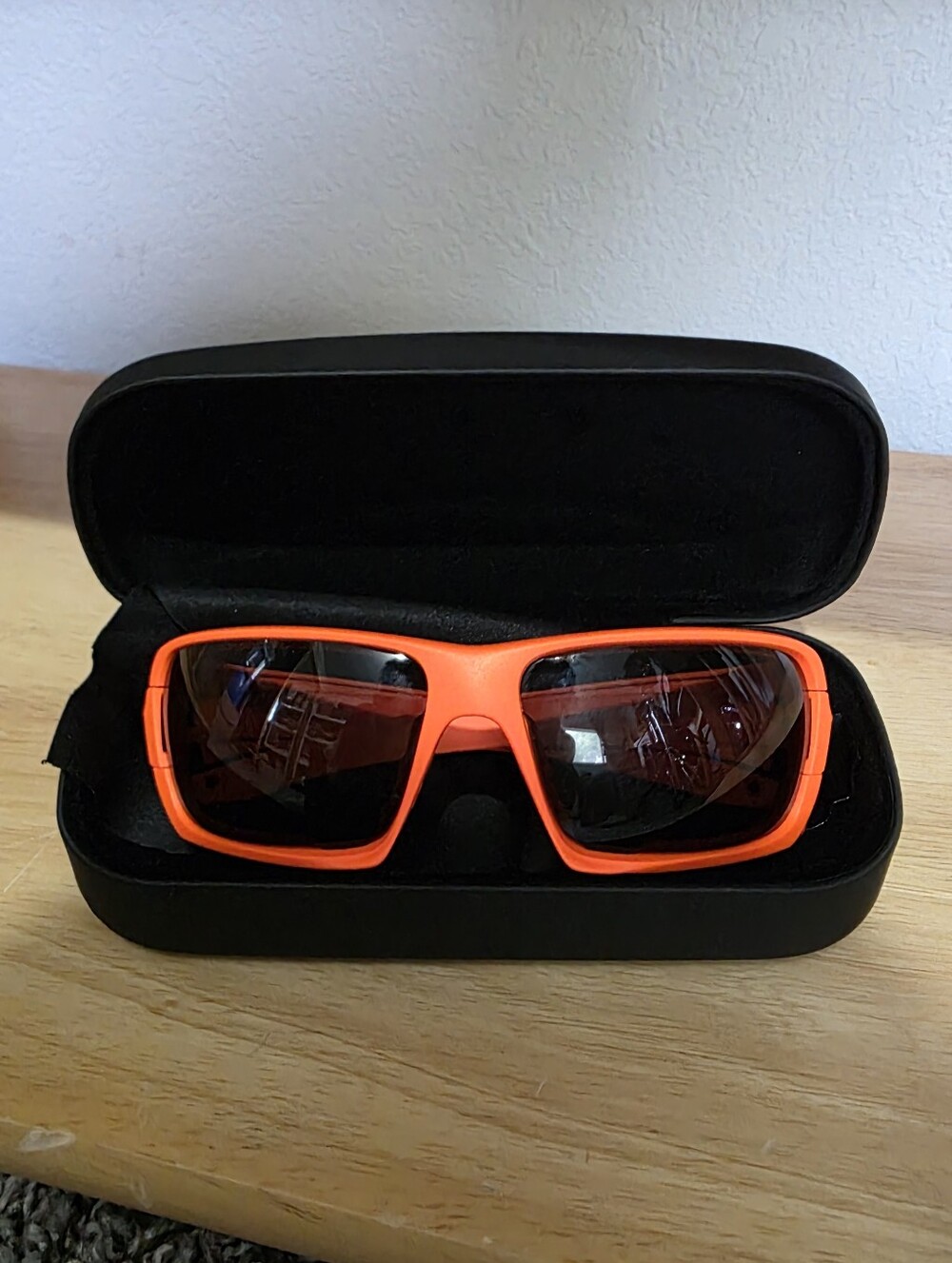 ESS Rollbar Ballistic Sunglasses Hi-Vis Orange Frame Safety Glasses With Case